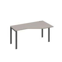 А4 А1 056 МП (Мокко премиум/Антрацит) Стол эргономичный правый "Техно" на металлокаркасе UNO