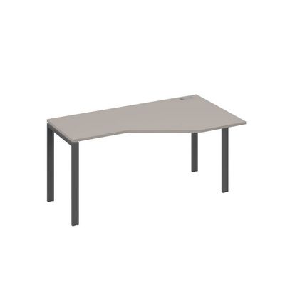 А4 А1 056 МП (Мокко премиум/Антрацит) Стол эргономичный правый "Техно" на металлокаркасе UNO