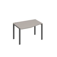 А4 А1 061 МП (Мокко премиум/Антрацит) Стол эргономичный левый "Техно" на металлокаркасе UNO