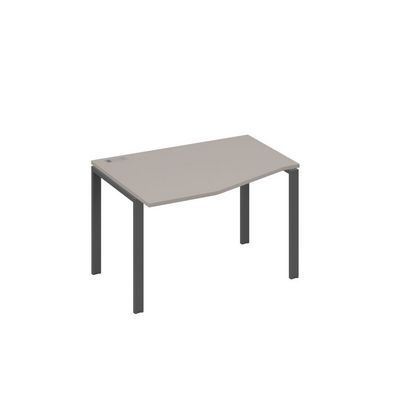 А4 А1 061 МП (Мокко премиум/Антрацит) Стол эргономичный левый "Техно" на металлокаркасе UNO