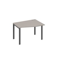 А4 А1 062 МП (Мокко премиум/Антрацит) Стол эргономичный правый "Техно" на металлокаркасе UNO