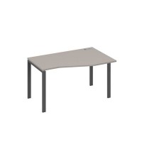 А4 А1 064 МП (Мокко премиум/Антрацит) Стол эргономичный правый "Техно" на металлокаркасе UNO