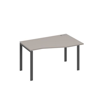 А4 А1 064 МП (Мокко премиум/Антрацит) Стол эргономичный правый "Техно" на металлокаркасе UNO