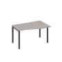 А4 А1 064 МП (Мокко премиум/Антрацит) Стол эргономичный правый "Техно" на металлокаркасе UNO