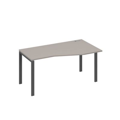 А4 А1 066 МП (Мокко премиум/Антрацит) Стол эргономичный правый "Техно" на металлокаркасе UNO