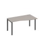 А4 А1 066 МП (Мокко премиум/Антрацит) Стол эргономичный правый "Техно" на металлокаркасе UNO