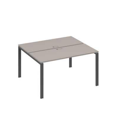 А4 А1 171 МП (Мокко премиум/Антрацит) Рабочая станция на каркасе UNO столы 2х140