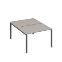 А4 А1 176 МП (Мокко премиум/Антрацит) Рабочая станция на каркасе UNO столы 2х120