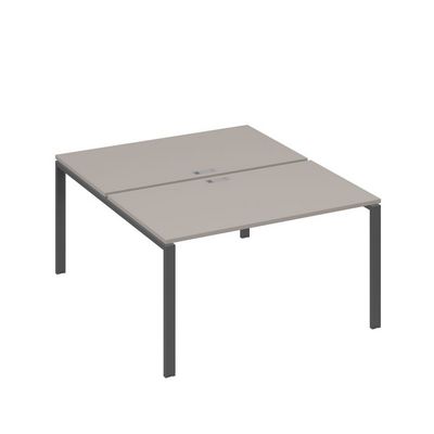 А4 А1 177 МП (Мокко премиум/Антрацит) Рабочая станция на каркасе UNO столы 2х140