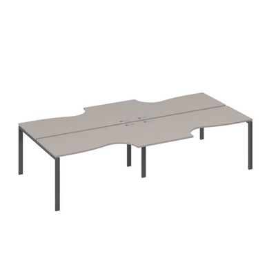 А4 А1 185-2 МП (Мокко премиум/Антрацит) Станция рабочая UNO 4х160 со столами Классика