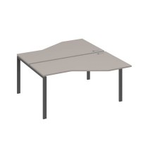 А4 А1 188 МП (Мокко премиум/Антрацит) Рабочая станция опоры UNO со столами Техно 2х160