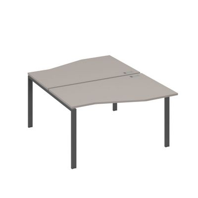 А4 А1 190 МП (Мокко премиум/Антрацит) Рабочая станция каркас UNO столы 2х140 Техно