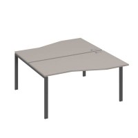 А4 А1 191 МП (Мокко премиум/Антрацит) Рабочая станция каркас UNO столы 2х160 Техно