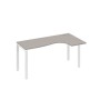 А4 Б1 036 МП (Мокко премиум/Белый) Стол эргономичный правый "Классика" на металлокаркасе UNO