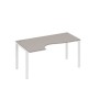 А4 Б1 045 МП (Мокко премиум/Белый) Стол эргономичный левый "Классика" на металлокаркасе UNO