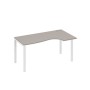 А4 Б1 046 МП (Мокко премиум/Белый) Стол эргономичный правый "Классика" на металлокаркасе UNO