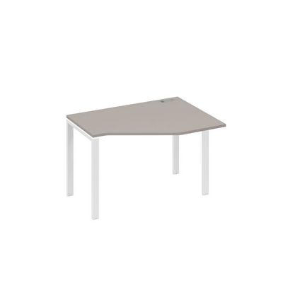 А4 Б1 052 МП (Мокко премиум/Белый) Стол эргономичный правый "Техно" на металлокаркасе UNO
