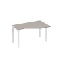 А4 Б1 054 МП (Мокко премиум/Белый) Стол эргономичный правый "Техно" на металлокаркасе UNO