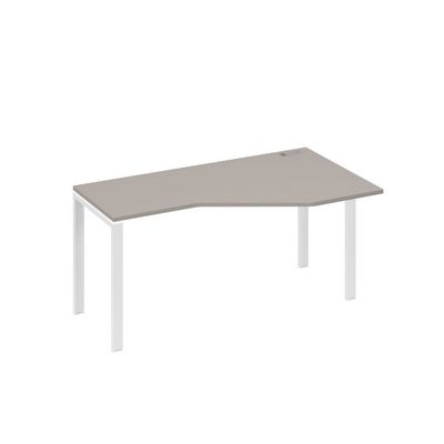 А4 Б1 056 МП (Мокко премиум/Белый) Стол эргономичный правый "Техно" на металлокаркасе UNO