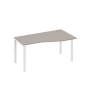А4 Б1 066 МП (Мокко премиум/Белый) Стол эргономичный правый "Техно" на металлокаркасе UNO