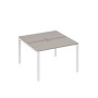 А4 Б1 170 МП (Мокко премиум/Белый) Рабочая станция на каркасе UNO столы 2х120