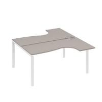 А4 Б1 182 МП (Мокко премиум/Белый) Рабочая станция опоры UNO столы 2х160 Классика