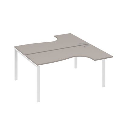 А4 Б1 182 МП (Мокко премиум/Белый) Рабочая станция опоры UNO столы 2х160 Классика