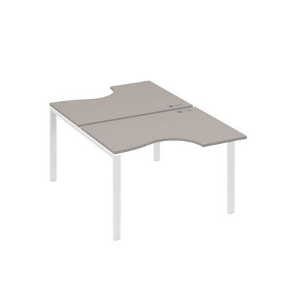 А4 Б1 183 МП (Мокко премиум/Белый) Рабочая станция опоры UNO столы 2х120 Классика