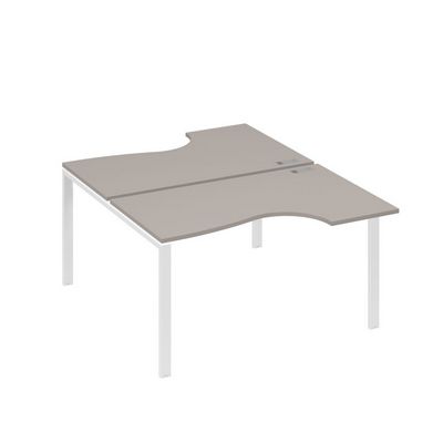 А4 Б1 184 МП (Мокко премиум/Белый) Рабочая станция опоры UNO столы 2х140 Классика