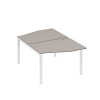 А4 Б1 189 МП (Мокко премиум/Белый) Рабочая станция каркас UNO столы 2х120 Техно