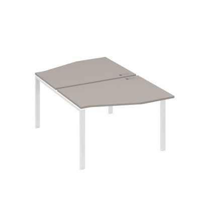 А4 Б1 189 МП (Мокко премиум/Белый) Рабочая станция каркас UNO столы 2х120 Техно