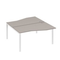 А4 Б1 191 МП (Мокко премиум/Белый) Рабочая станция каркас UNO столы 2х160 Техно