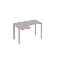 А4 С1 031 МП (Мокко премиум/Серый) Стол эргономичный левый "Классика" на металлокаркасе UNO