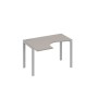 А4 С1 031 МП (Мокко премиум/Серый) Стол эргономичный левый "Классика" на металлокаркасе UNO