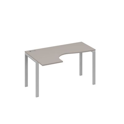 А4 С1 033 МП (Мокко премиум/Серый) Стол эргономичный левый "Классика" на металлокаркасе UNO