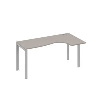 А4 С1 036 МП (Мокко премиум/Серый) Стол эргономичный правый "Классика" на металлокаркасе UNO