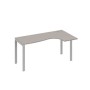 А4 С1 036 МП (Мокко премиум/Серый) Стол эргономичный правый "Классика" на металлокаркасе UNO