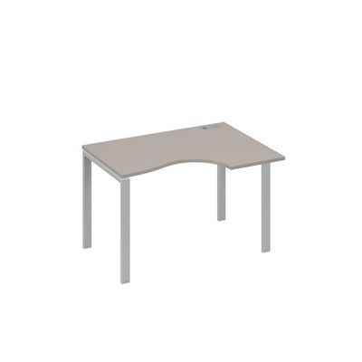 А4 С1 042 МП (Мокко премиум/Серый) Стол эргономичный правый "Классика" на металлокаркасе UNO