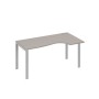 А4 С1 046 МП (Мокко премиум/Серый) Стол эргономичный правый "Классика" на металлокаркасе UNO