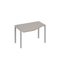 А4 С1 051 МП (Мокко премиум/Серый) Стол эргономичный левый "Техно" на металлокаркасе UNO