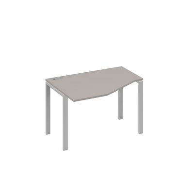 А4 С1 051 МП (Мокко премиум/Серый) Стол эргономичный левый "Техно" на металлокаркасе UNO