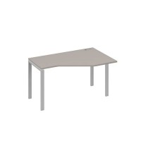 А4 С1 054 МП (Мокко премиум/Серый) Стол эргономичный правый "Техно" на металлокаркасе UNO