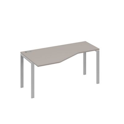А4 С1 055 МП (Мокко премиум/Серый) Стол эргономичный левый "Техно" на металлокаркасе UNO