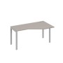 А4 С1 056 МП (Мокко премиум/Серый) Стол эргономичный правый "Техно" на металлокаркасе UNO