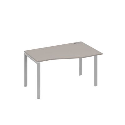 А4 С1 064 МП (Мокко премиум/Серый) Стол эргономичный правый "Техно" на металлокаркасе UNO