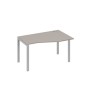 А4 С1 064 МП (Мокко премиум/Серый) Стол эргономичный правый "Техно" на металлокаркасе UNO