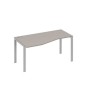 А4 С1 065 МП (Мокко премиум/Серый) Стол эргономичный левый "Техно" на металлокаркасе UNO