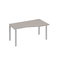 А4 С1 066 МП (Мокко премиум/Серый) Стол эргономичный правый "Техно" на металлокаркасе UNO
