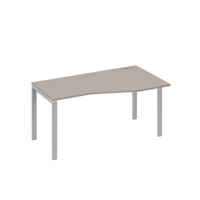 А4 С1 066 МП (Мокко премиум/Серый) Стол эргономичный правый "Техно" на металлокаркасе UNO
