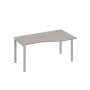 А4 С1 066 МП (Мокко премиум/Серый) Стол эргономичный правый "Техно" на металлокаркасе UNO